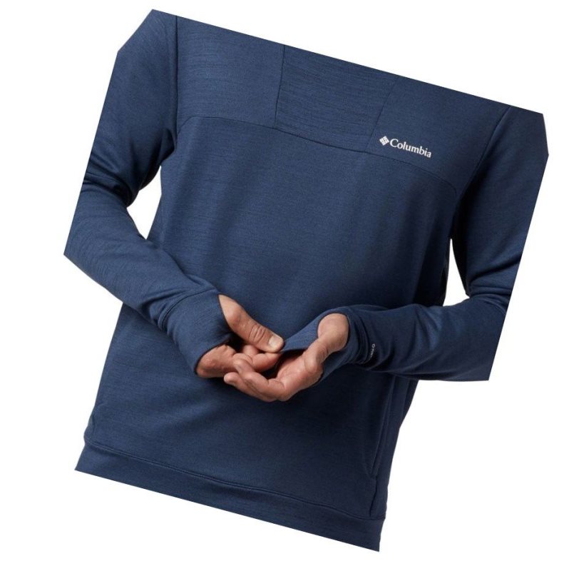 Columbia Maxtrail Midlayer Kapşonlu Erkek Koyu Mavi | 63147-APHU