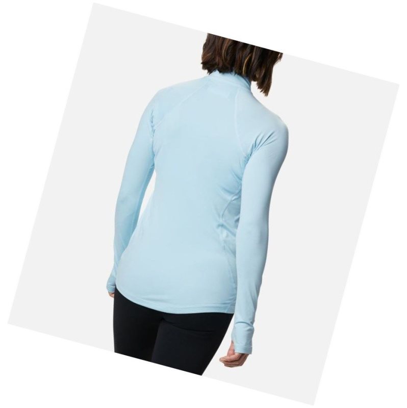 Columbia Midweight Stretch Baselayer Long Sleeve Half Zip Sweatshirt Kadın Mavi | 70651-HLFU
