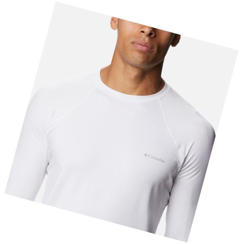 Columbia Midweight Stretch Baselayer Long Sleeve Sweatshirt Erkek Beyaz | 43702-TDPQ