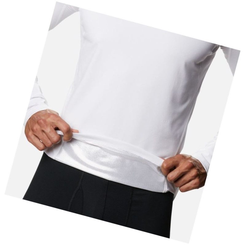 Columbia Midweight Stretch Baselayer Long Sleeve Sweatshirt Erkek Beyaz | 43702-TDPQ