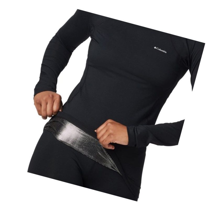 Columbia Midweight Stretch Baselayer Long Sleeve Sweatshirt Kadın Siyah | 25309-GRWE