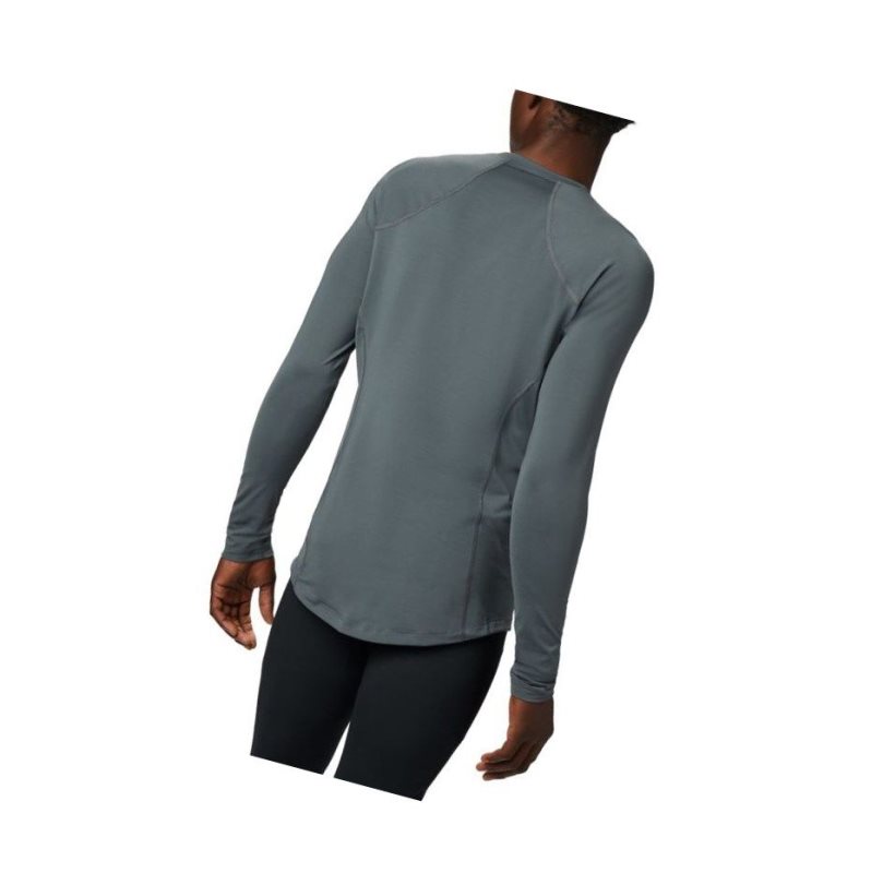 Columbia Midweight Stretch Baselayer Long Sleeve Tall Sweatshirt Erkek Koyu Gri | 86715-SYTX