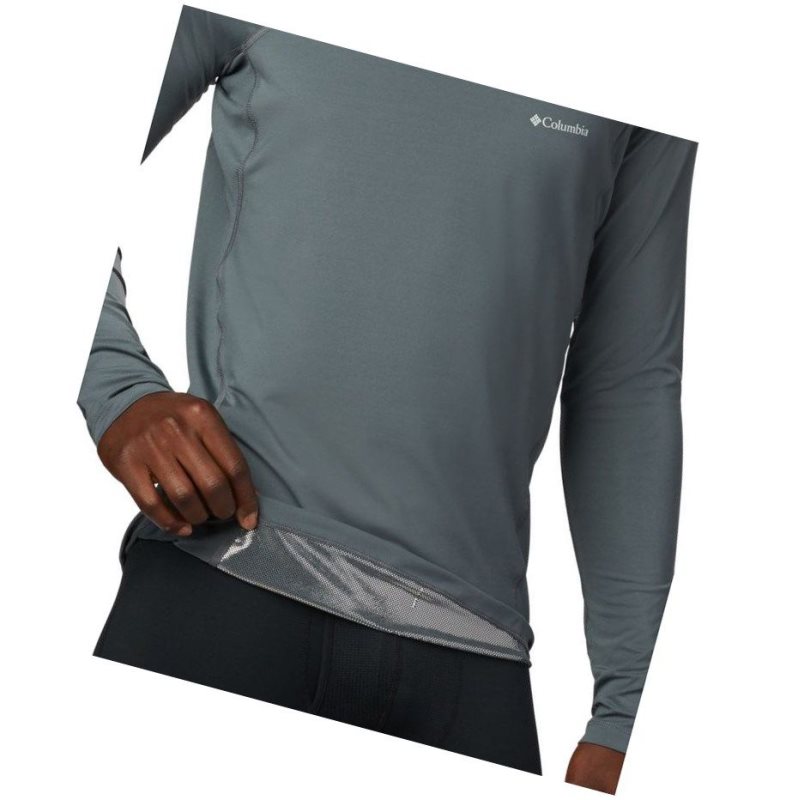Columbia Midweight Stretch Baselayer Long Sleeve Tall Sweatshirt Erkek Koyu Gri | 86715-SYTX