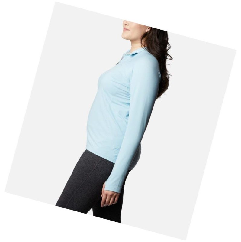 Columbia Midweight Stretch Long Sleeve Half Zip Plus Size Sweatshirt Kadın Mavi | 93487-JORQ