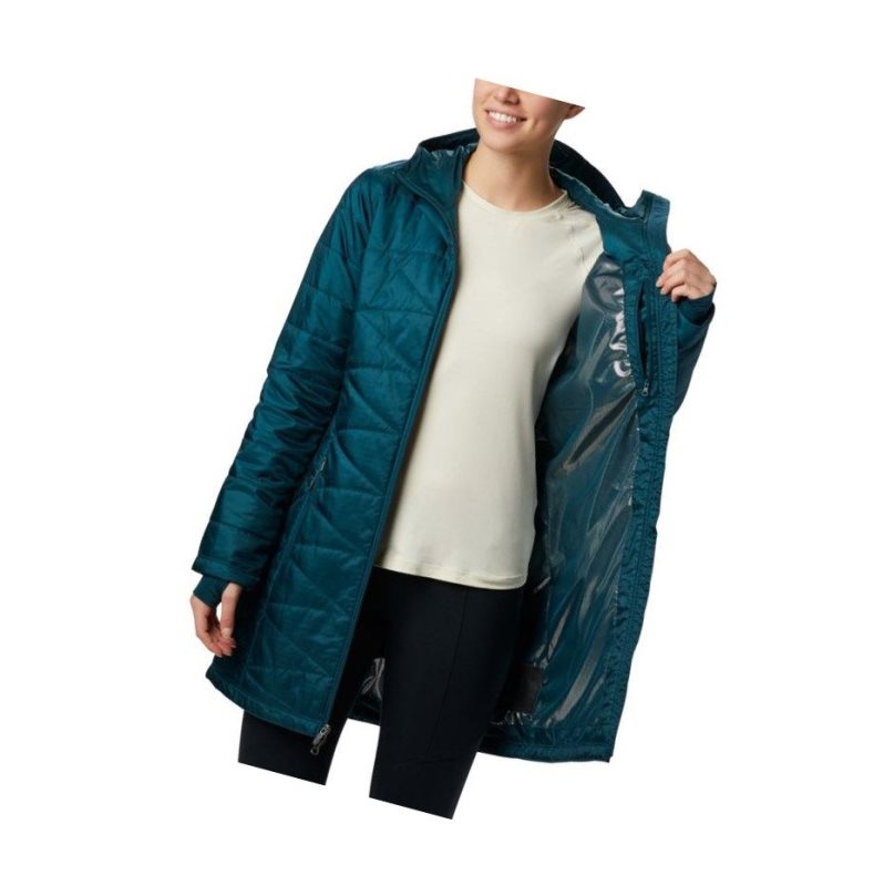 Columbia Mighty Lite Hooded Mont Kadın Mavi | 51027-QEGA