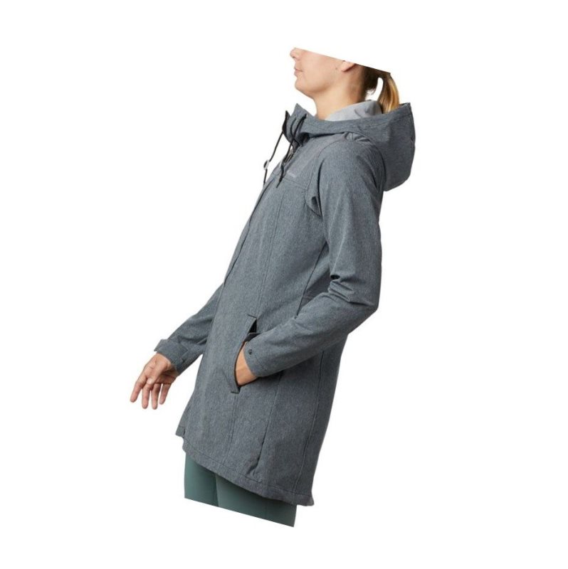 Columbia Miller Peak Long Softshell Mont Kadın Siyah | 79628-AFWE