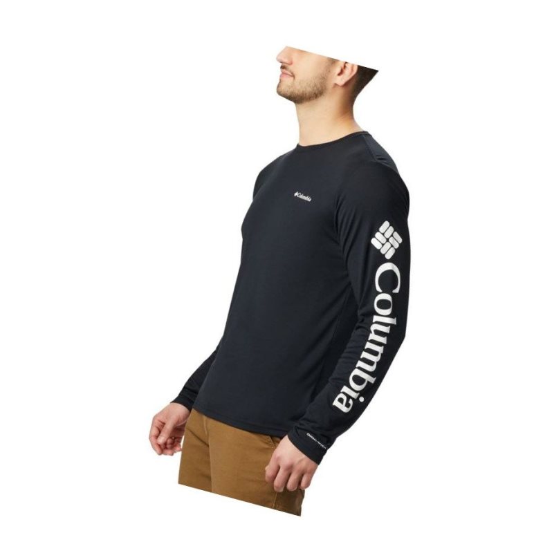 Columbia Miller Valley Long Sleeve Graphic Sweatshirt Erkek Siyah Beyaz | 49587-FHVW
