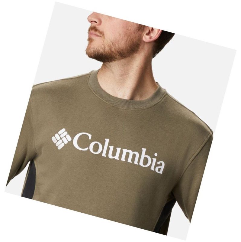 Columbia Minam River Crew Sweatshirt Erkek Gri Yeşil Siyah | 67910-MLKP