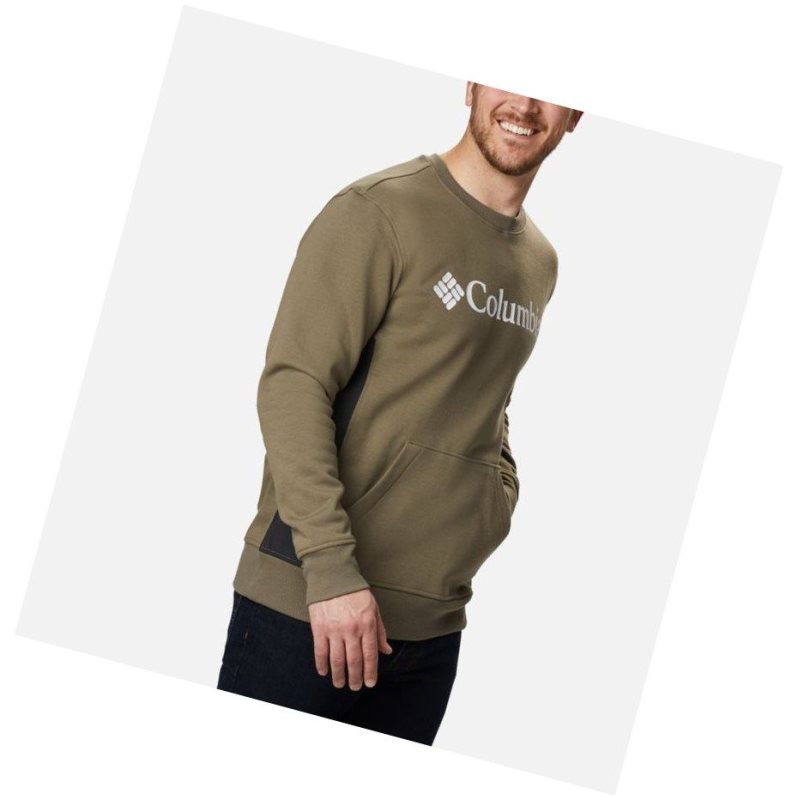 Columbia Minam River Crew Sweatshirt Erkek Gri Yeşil Siyah | 67910-MLKP