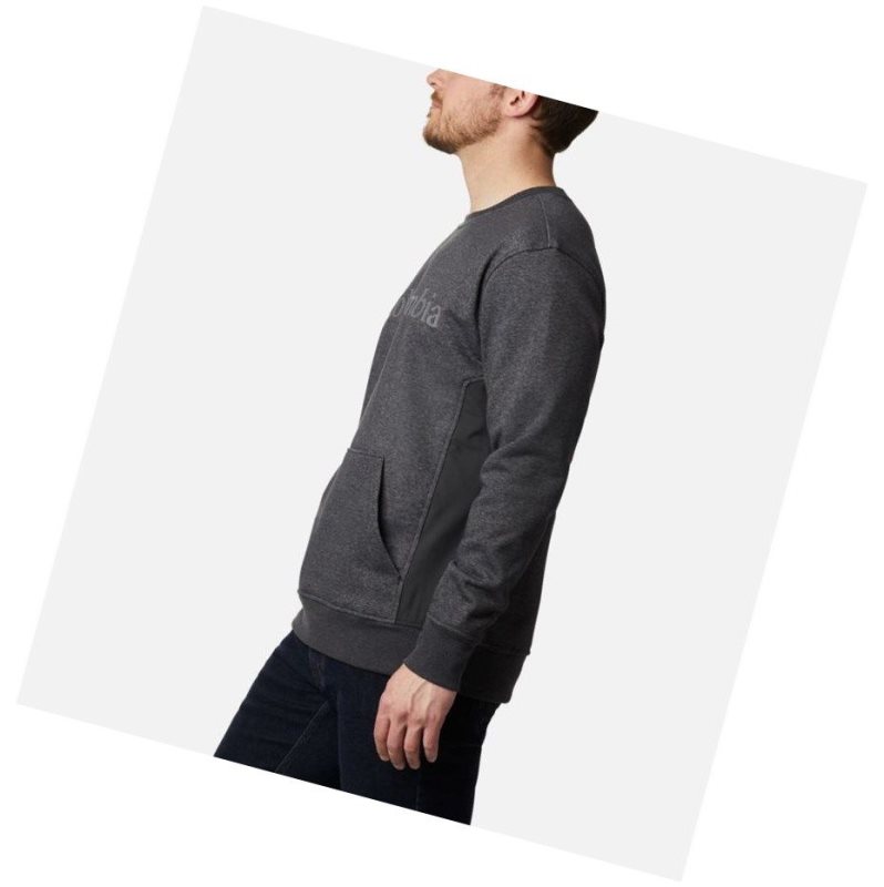 Columbia Minam River Crew Sweatshirt Erkek Siyah | 30182-ONPU