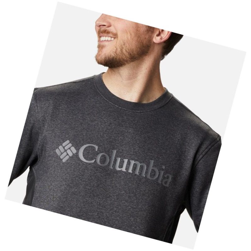Columbia Minam River Crew Sweatshirt Erkek Siyah | 30182-ONPU