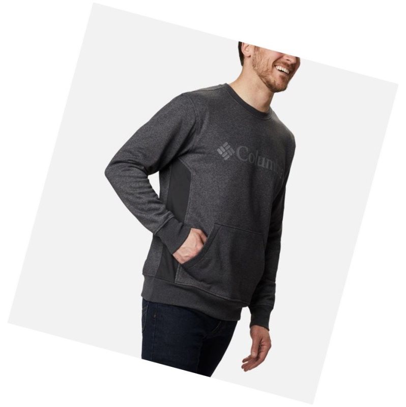 Columbia Minam River Crew Sweatshirt Erkek Siyah | 30182-ONPU