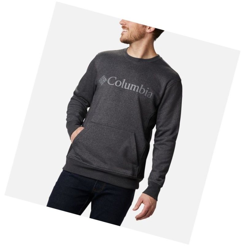 Columbia Minam River Crew Sweatshirt Erkek Siyah | 30182-ONPU