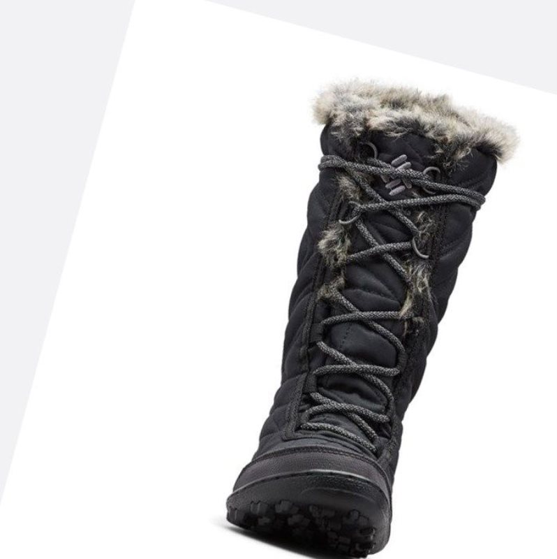 Columbia Minx Mid III Kışlık Bot Kadın Siyah Gri | 10523-UMGK