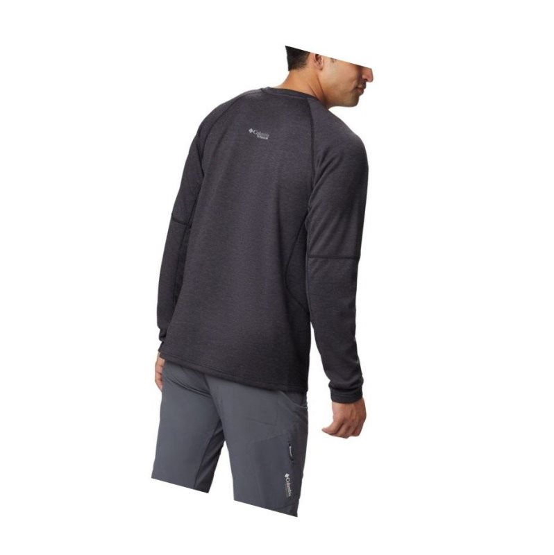 Columbia Mount Defiance Long Sleeve Crew Neck Sweatshirt Erkek Siyah | 59627-KATQ
