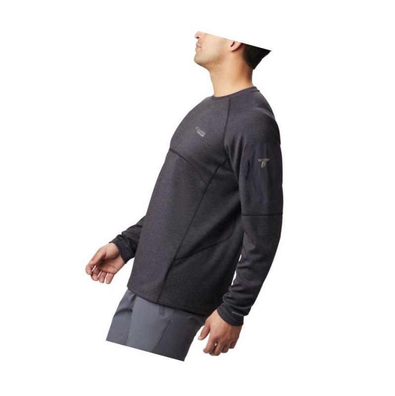 Columbia Mount Defiance Long Sleeve Crew Neck Sweatshirt Erkek Siyah | 59627-KATQ
