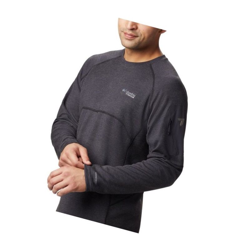 Columbia Mount Defiance Long Sleeve Crew Neck Sweatshirt Erkek Siyah | 59627-KATQ