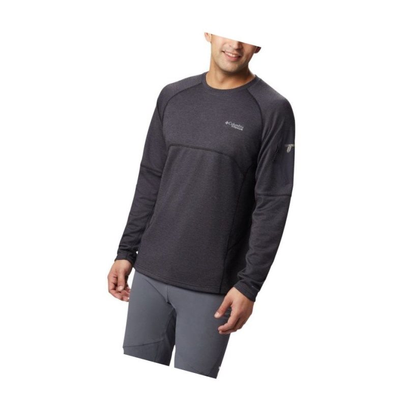 Columbia Mount Defiance Long Sleeve Crew Neck Sweatshirt Erkek Siyah | 59627-KATQ