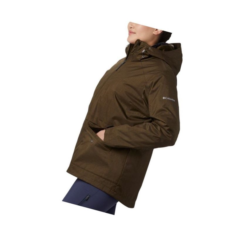 Columbia Mount Erie Interchange Plus Size Mont Kadın Zeytin Yeşili | 76940-IMRD