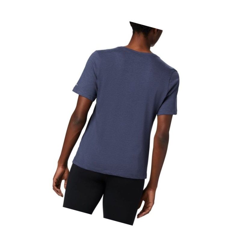 Columbia Mount Rose Relaxed Tişört Kadın Lacivert | 60854-HQCP