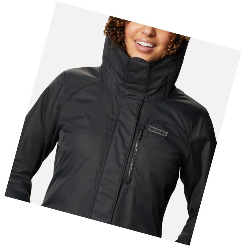 Columbia Mountain City Long Mont Kadın Siyah | 23718-LCFH