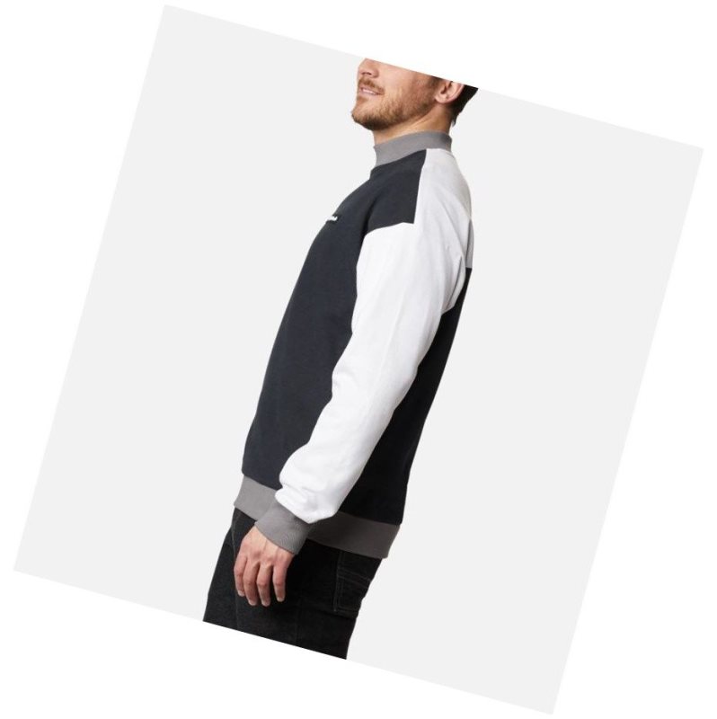 Columbia Mountain View Crew Sweatshirt Erkek Siyah Beyaz Gri | 69210-OKPS