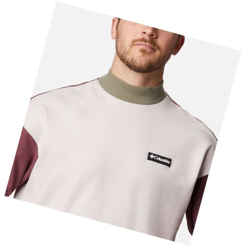 Columbia Mountain View Crew Sweatshirt Erkek Pembe Gri Yeşil | 45231-IHGW