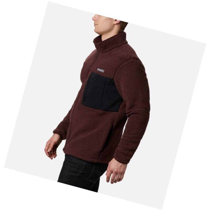 Columbia Mountainside Heavyweight Sherpa Fleece Mont Erkek Kırmızı Siyah | 36581-YDEM