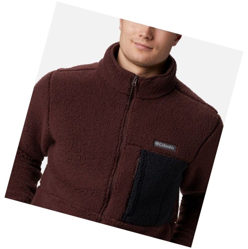 Columbia Mountainside Heavyweight Sherpa Fleece Mont Erkek Kırmızı Siyah | 36581-YDEM