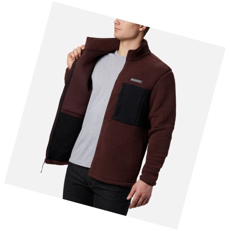 Columbia Mountainside Heavyweight Sherpa Fleece Mont Erkek Kırmızı Siyah | 36581-YDEM