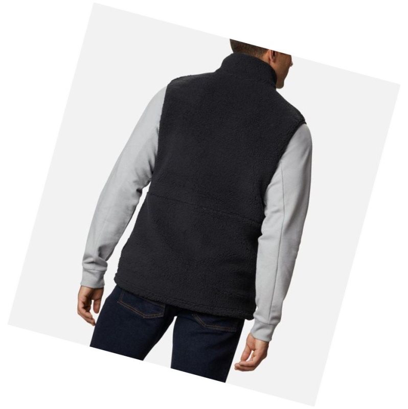 Columbia Mountainside Sherpa Fleece Yelek Erkek Siyah | 76041-HKJS