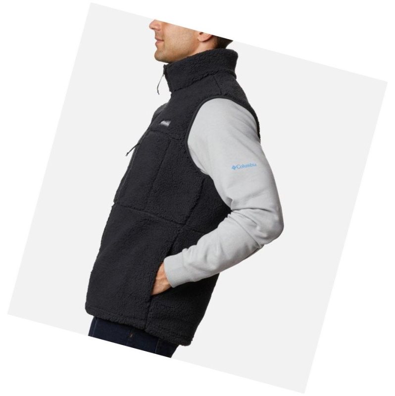 Columbia Mountainside Sherpa Fleece Yelek Erkek Siyah | 76041-HKJS