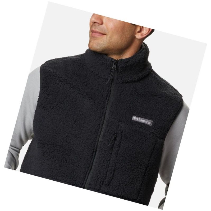 Columbia Mountainside Sherpa Fleece Yelek Erkek Siyah | 76041-HKJS