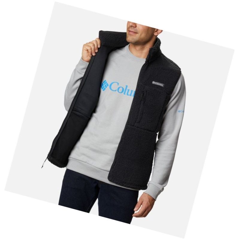 Columbia Mountainside Sherpa Fleece Yelek Erkek Siyah | 76041-HKJS