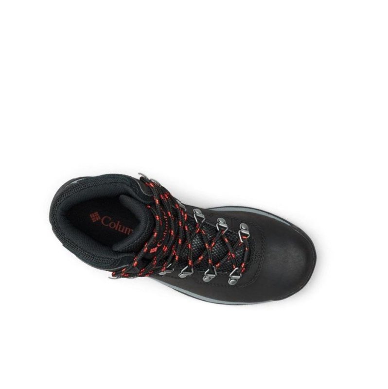 Columbia Newton Ridge Plus Waterproof Wide Yürüyüş Botu Kadın Siyah Kırmızı | 05167-HVBW