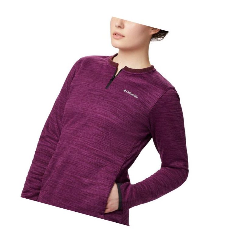 Columbia Northern Comfort Midlayer Sweatshirt Kadın Mor | 92346-NXFP