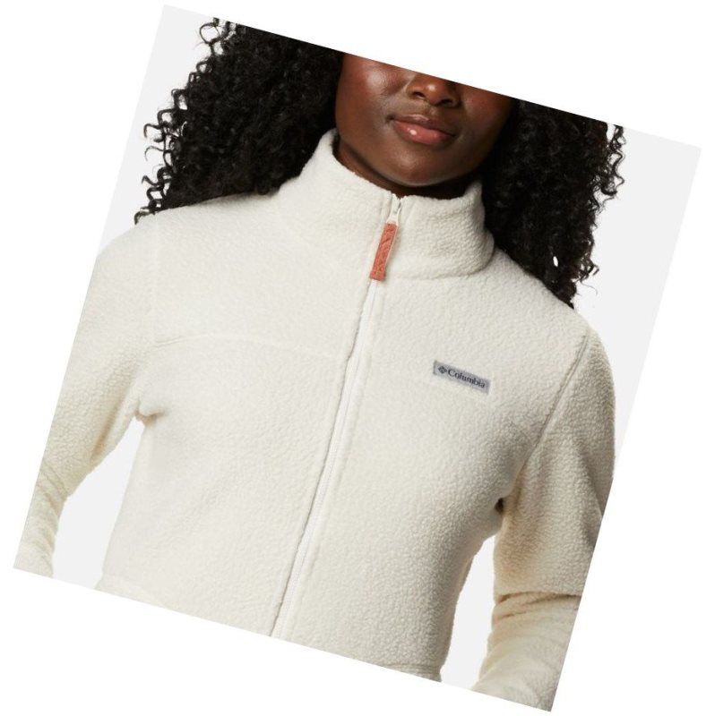 Columbia Northern Reach Full Zip Sherpa Fleece Mont Kadın Krema | 96715-FLHO