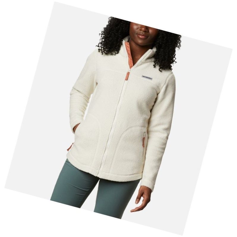 Columbia Northern Reach Full Zip Sherpa Fleece Mont Kadın Krema | 96715-FLHO