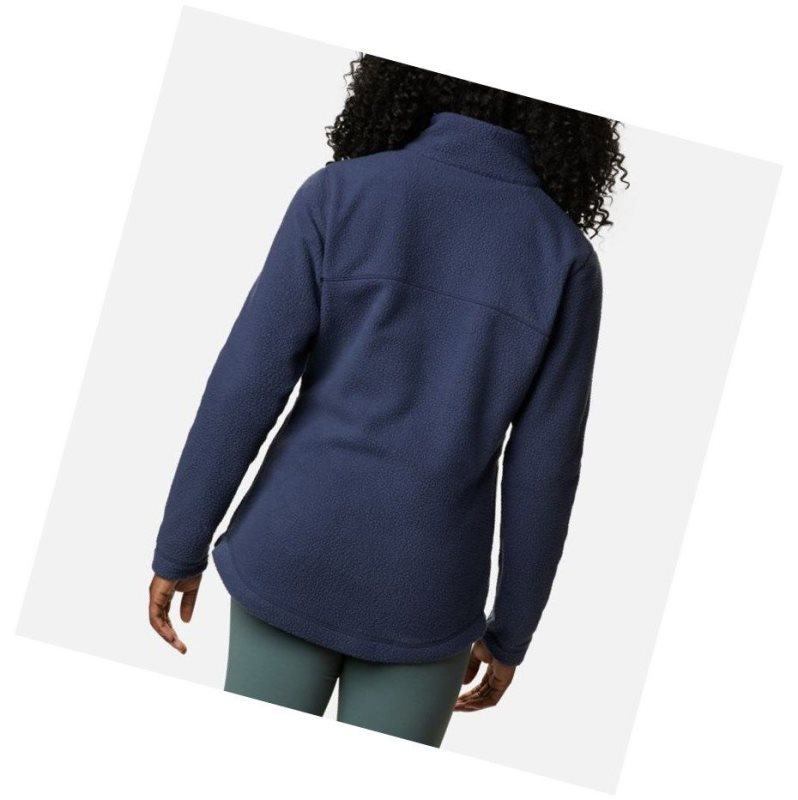 Columbia Northern Reach Full Zip Sherpa Fleece Mont Kadın Lacivert | 61085-JKWU