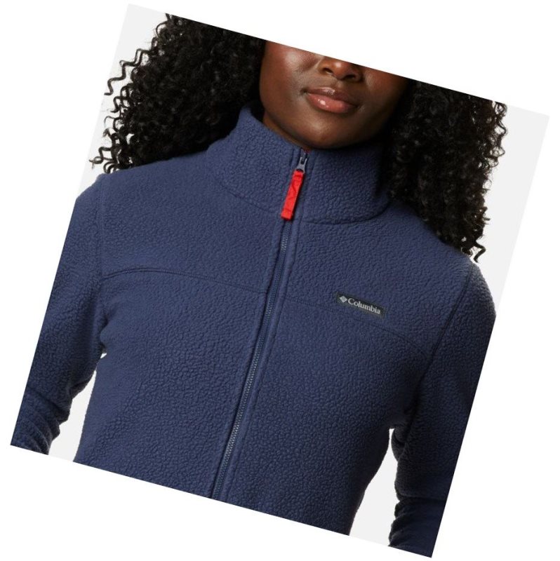 Columbia Northern Reach Full Zip Sherpa Fleece Mont Kadın Lacivert | 61085-JKWU