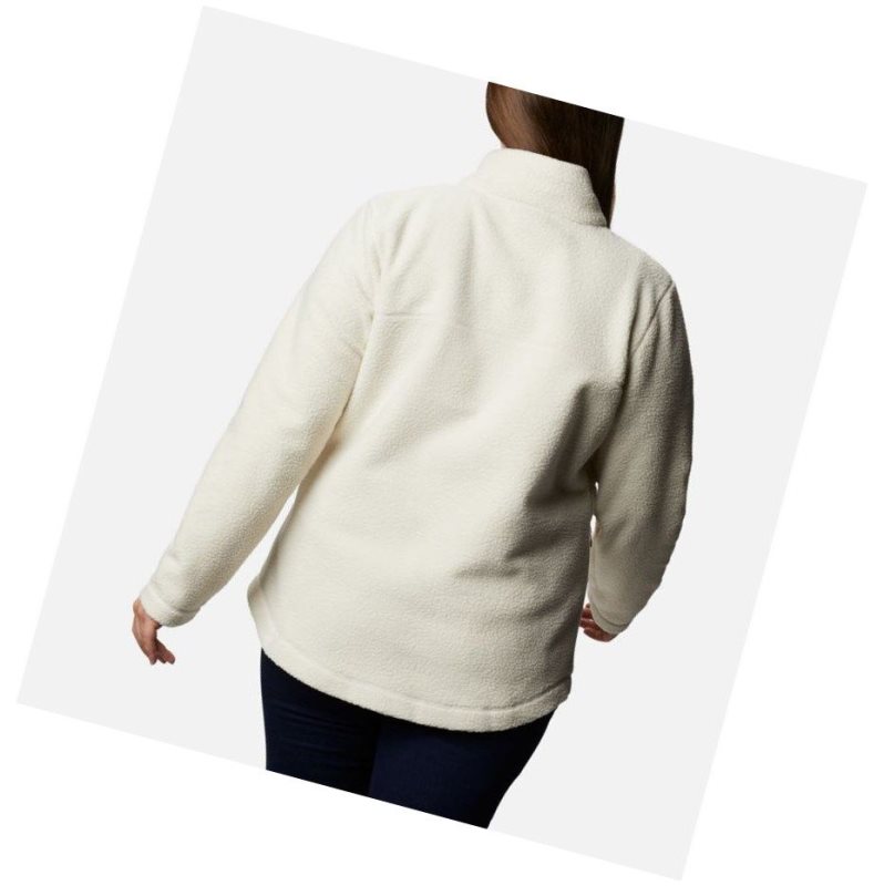 Columbia Northern Reach Full Zip Sherpa Fleece Plus Size Mont Kadın Krema | 94257-KICM