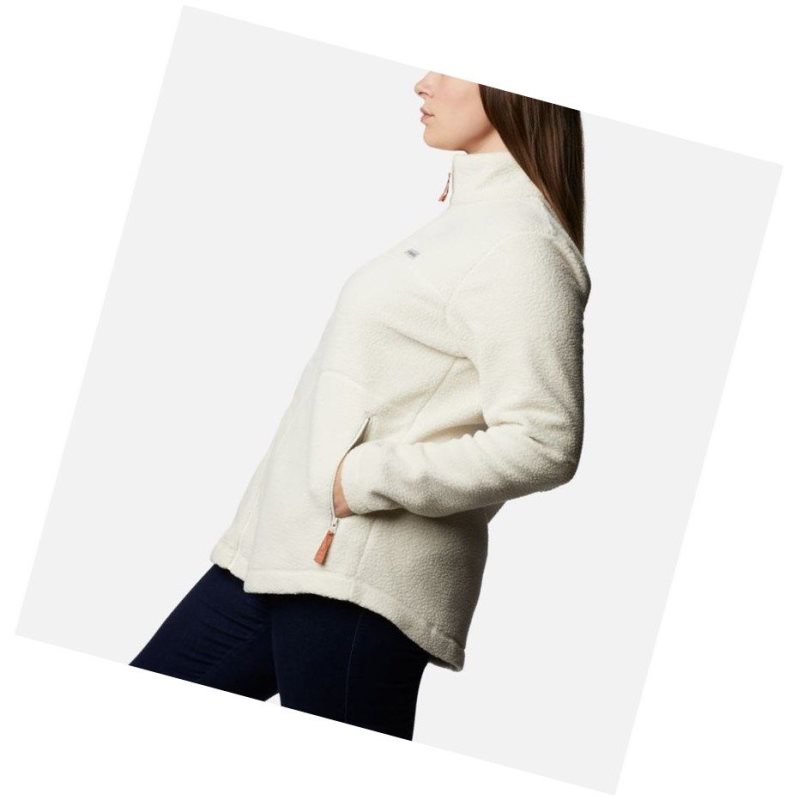Columbia Northern Reach Full Zip Sherpa Fleece Plus Size Mont Kadın Krema | 94257-KICM