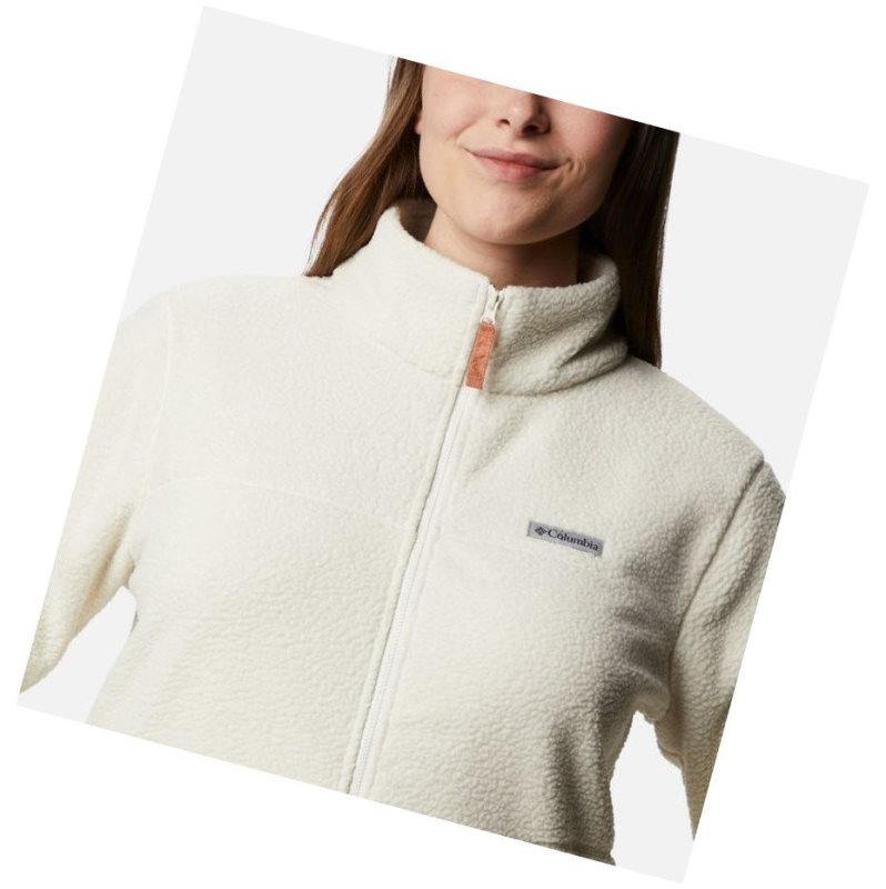 Columbia Northern Reach Full Zip Sherpa Fleece Plus Size Mont Kadın Krema | 94257-KICM