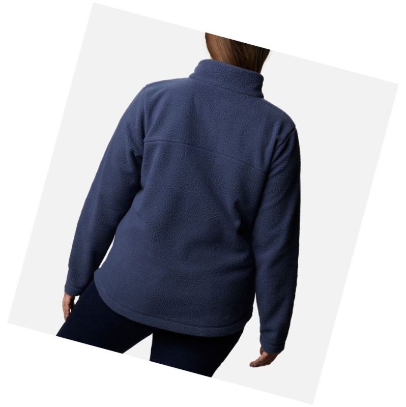 Columbia Northern Reach Full Zip Sherpa Fleece Plus Size Mont Kadın Lacivert | 20946-BHET