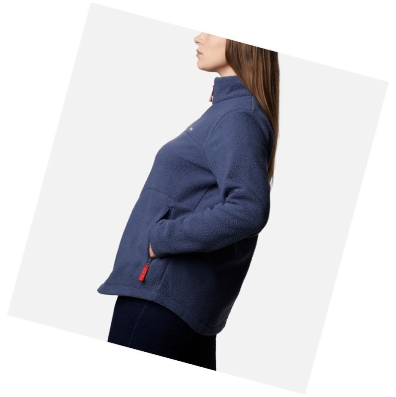 Columbia Northern Reach Full Zip Sherpa Fleece Plus Size Mont Kadın Lacivert | 20946-BHET