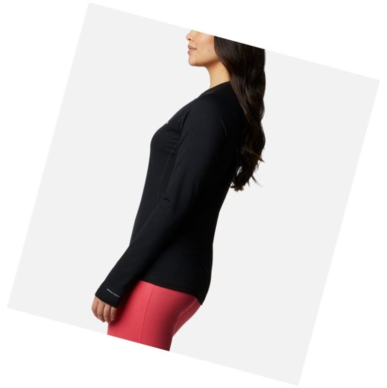 Columbia Omni-Heat 3D Knit Crew II Baselayer Sweatshirt Kadın Siyah | 05698-XHLS