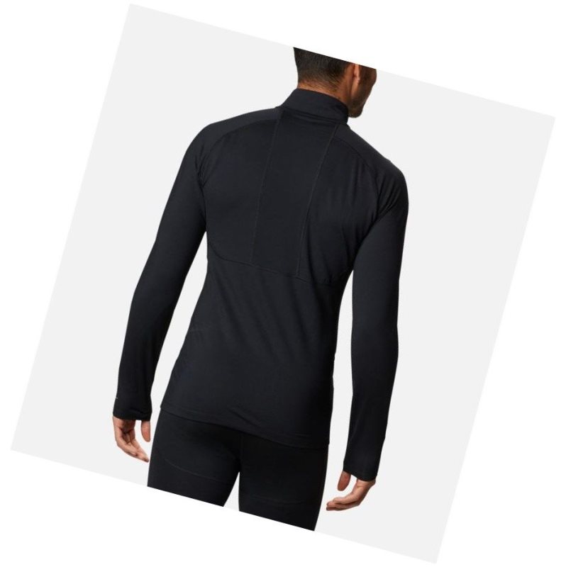 Columbia Omni-Heat 3D Knit Half Zip II Baselayer Sweatshirt Erkek Siyah | 57260-CITH
