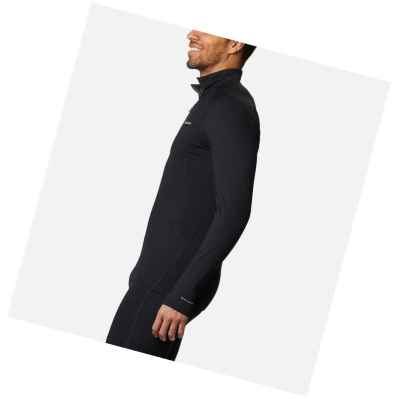 Columbia Omni-Heat 3D Knit Half Zip II Baselayer Sweatshirt Erkek Siyah | 57260-CITH