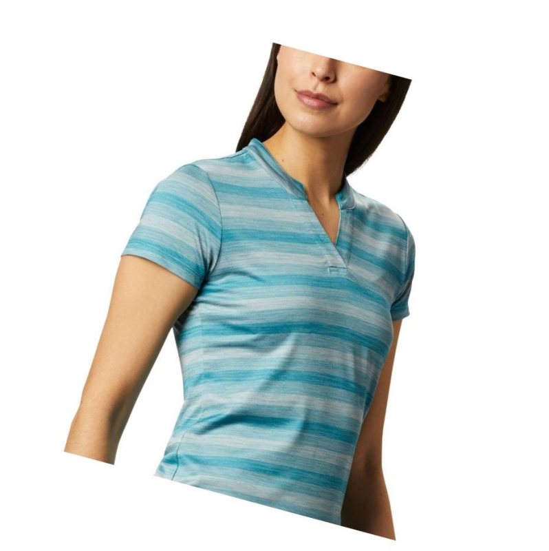 Columbia Omni-Wick Chatter Polo Gömlek Kadın Mavi | 92741-AKVS
