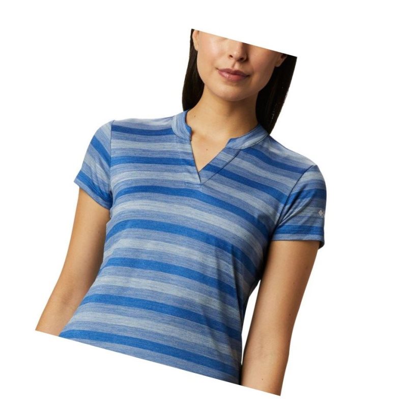 Columbia Omni-Wick Chatter Polo Gömlek Kadın Koyu Mavi | 27906-EVDG